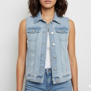 🟣 Light Blue Denim Vest by Eighty Two Denim